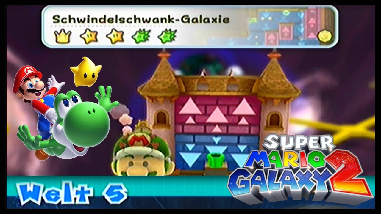 Super Mario Galaxy 2 /33 Welt 5 /5 Schwindelschwank-Galaxie +Grünsterne
