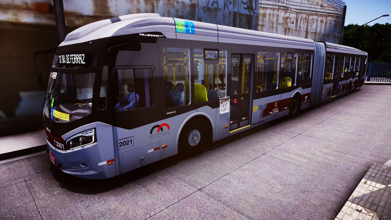 FIZ UMA LINHA DE MIDI COM SUPER ARTICULADO - PROTON BUS SIMULATOR