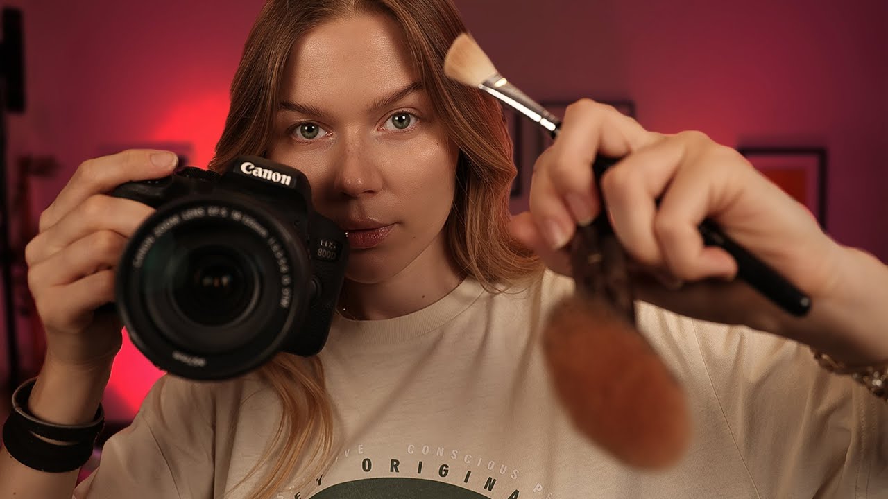 ASMR Sketching You ✍️ Hair Styling, Makeup & Photoshoot Roleplay