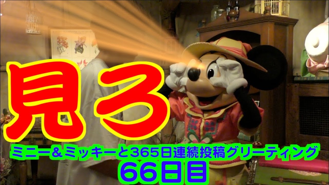 ミニー＆ミッキーと365日連続投稿グリーティング66日目〜見ろ〜