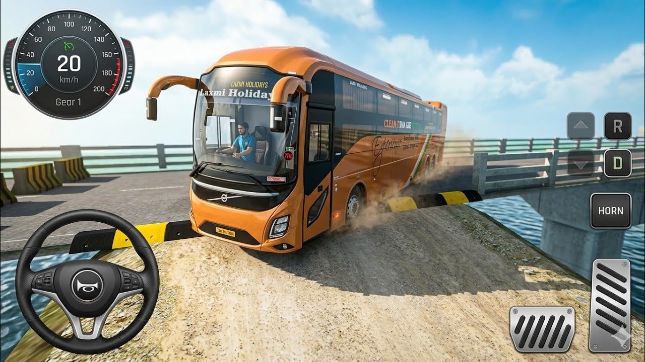 🚌 Laxmi Holidays Volvo 9600 Biaxle Seater Bus | Speed Breaker Map 😱 BUSSID Gameplay 