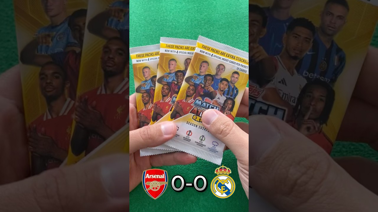 Arsenal vs Real Madrid predicci&oacute;n con cromos #cromos #futbol #championsleague #realmadrid