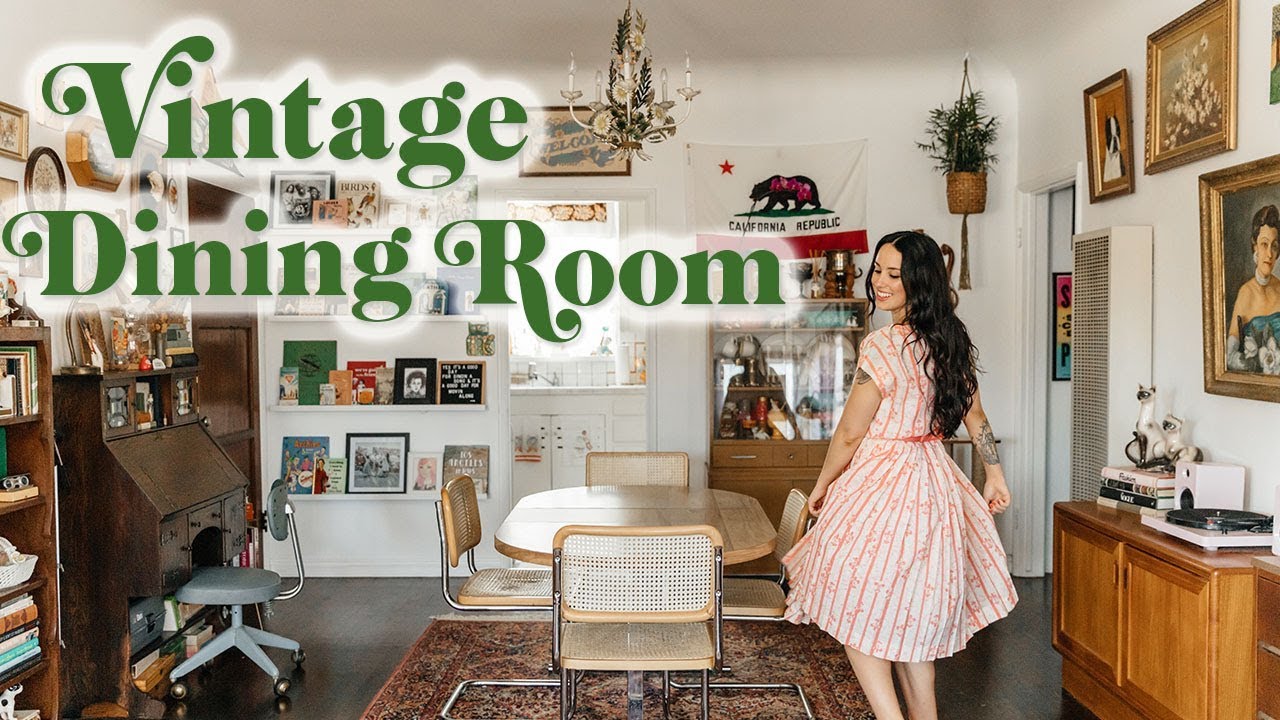 Mid-Century + Boho Dining Room Tour | Emily Vallely-Pertzborn's Vintage Apartment