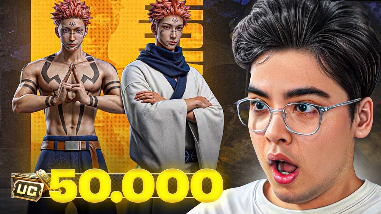 50.000 uc for jujutsu kaisen skins 💀 پنجاه هزار یوسی برای آیتم های جوجوتسو کایسن