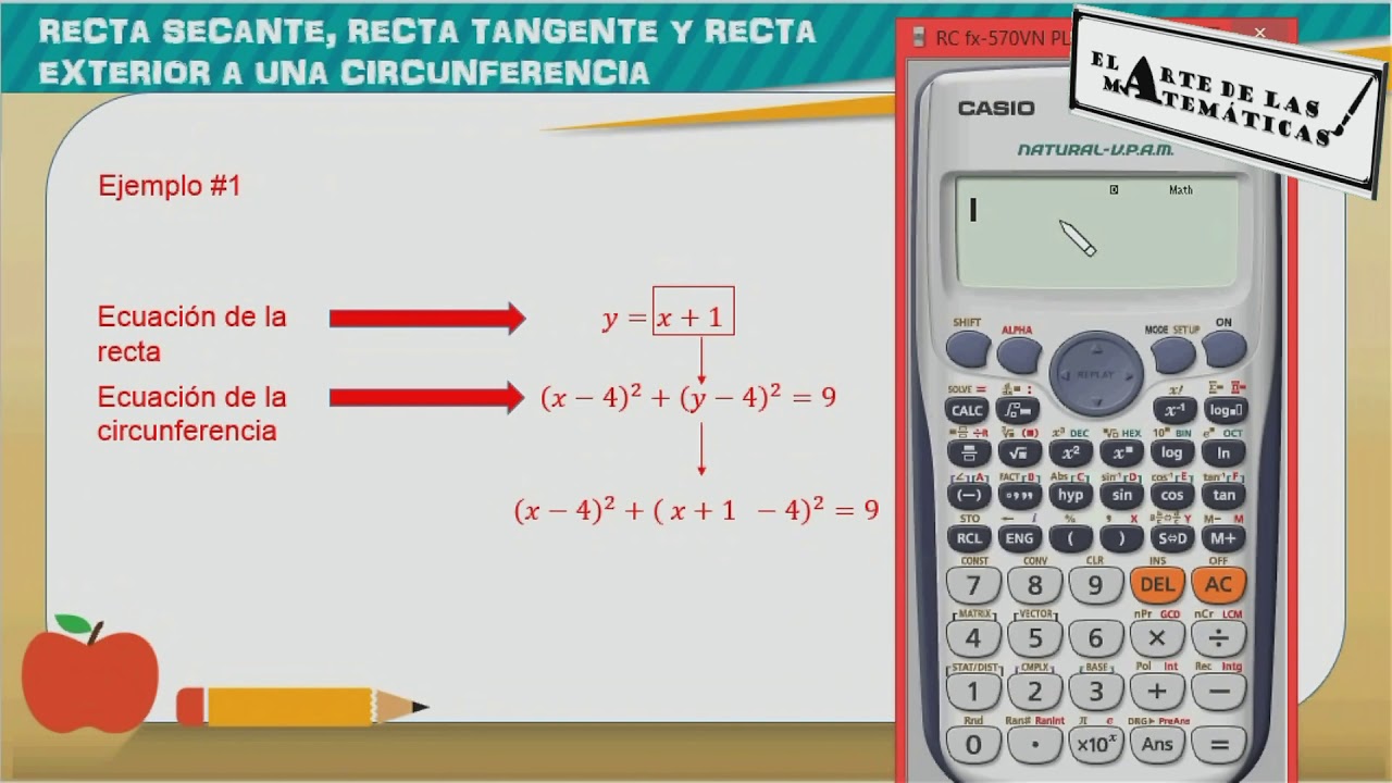 Rectas secantes, tangentes y exteriores a una circunferencia.