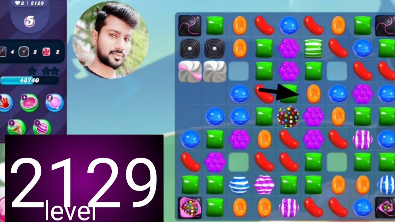 Candy crush saga level 2129 । N hard level । No boosters। Candy crush saga 2129 help । Sudheer tips