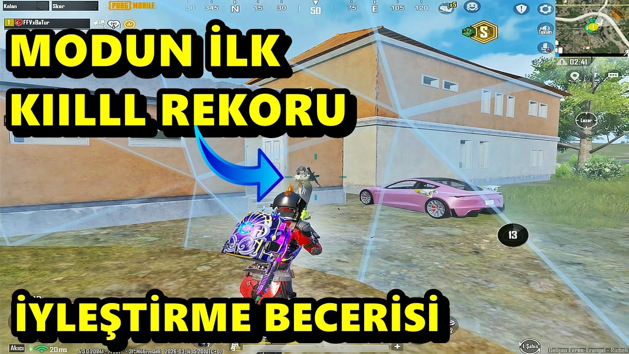 İYLEŞTİRME BECERİSİ İLE MODUN İLK KIIILL REKORU ! BATUR GAME SOLO SQUAD PUBG MOBİLE