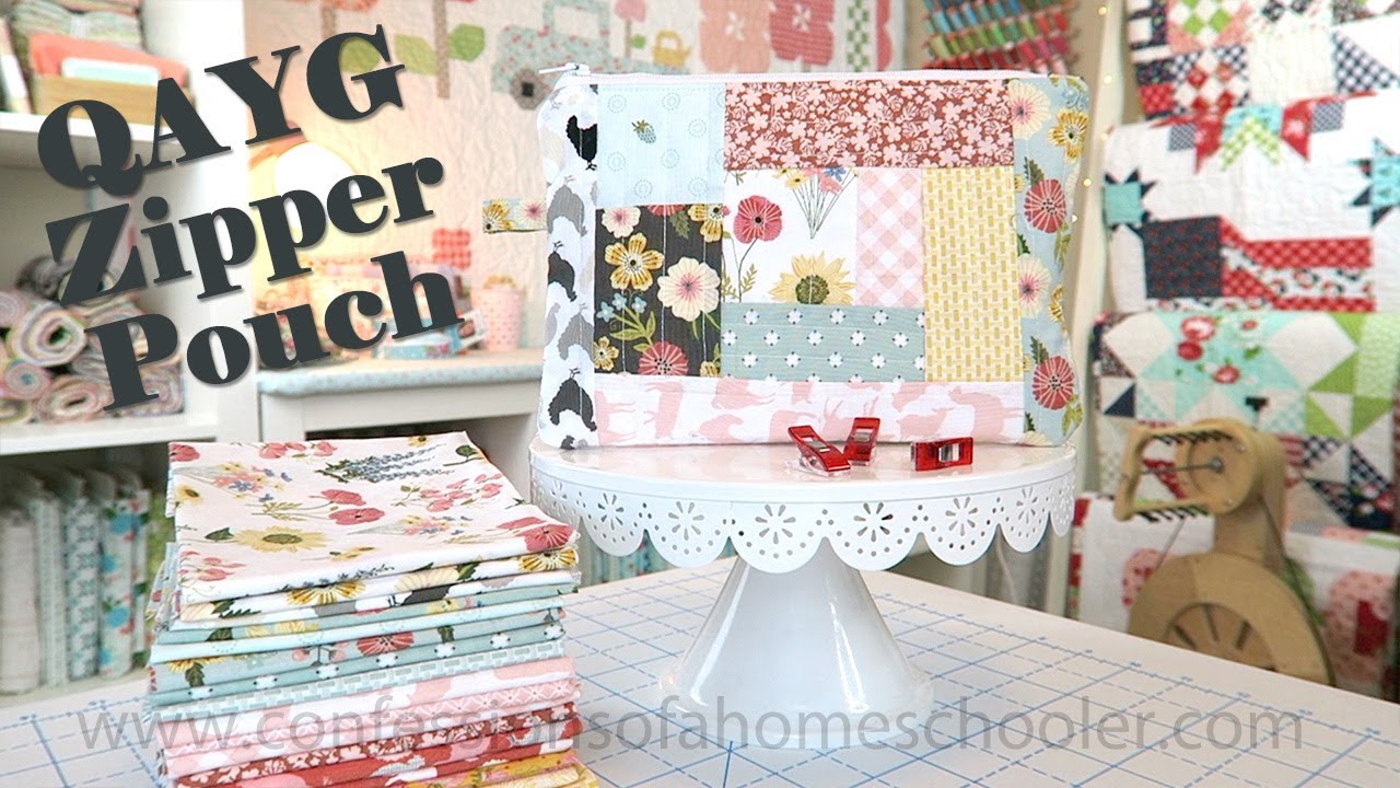 Quilt as You Go QAYG Zipper Pouch // TUTORIAL!