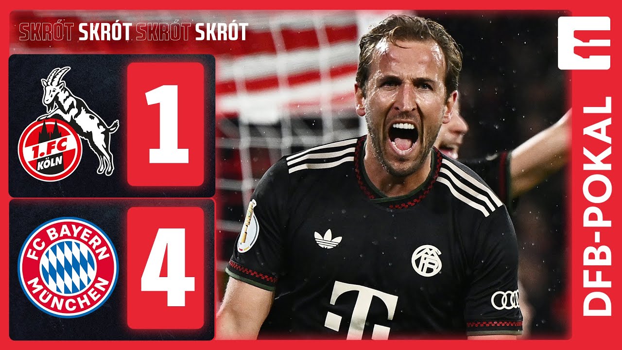 KAMIŃSKI BLISKI GOLA, BAYERN WYR&Oacute;WNAŁ ZE SPALONEGO, ALE POTEM ZDEKLASOWAŁ FC K&Ouml;LN | PUCHAR NIEMIEC