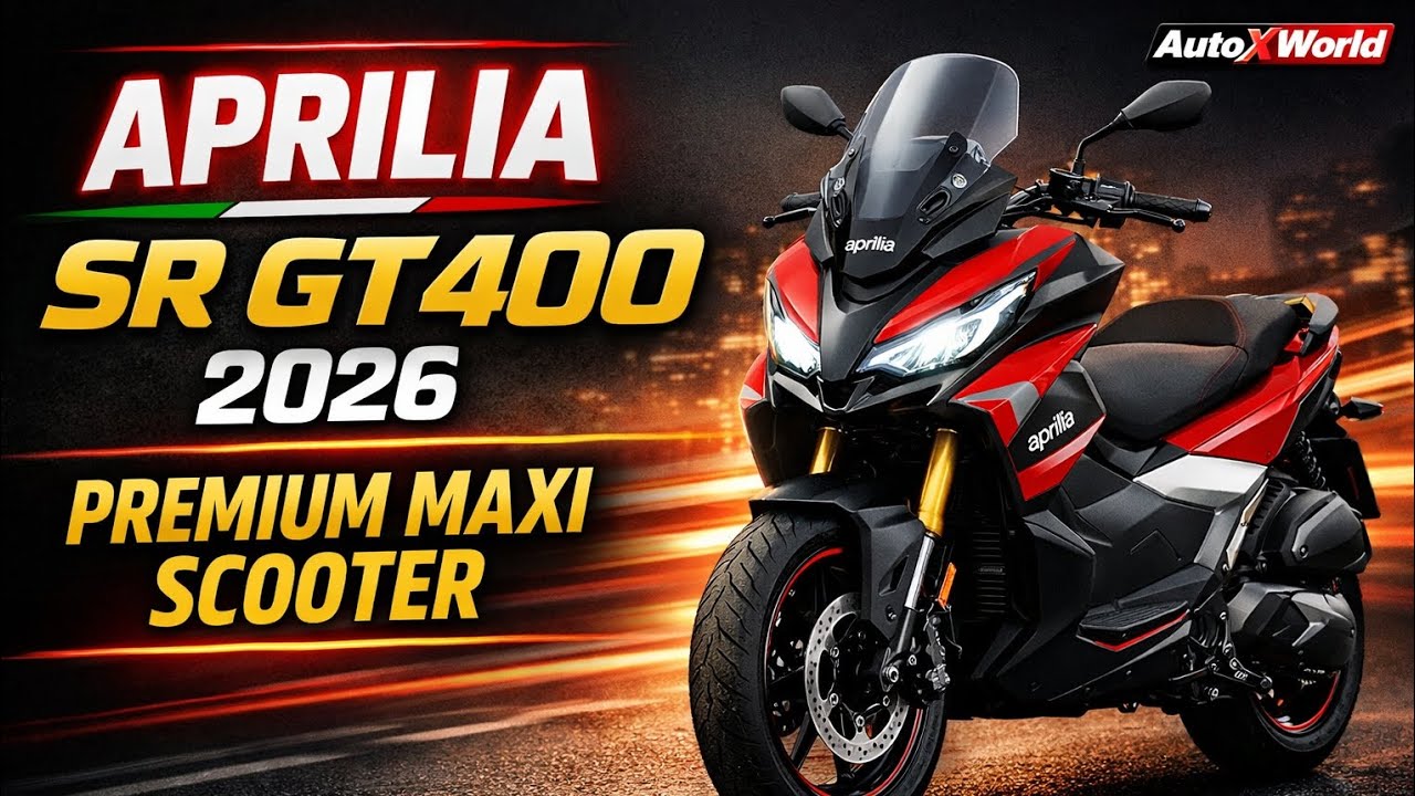 2026 Aprilia SR GT400 – Sporty Maxi-Scooter with Premium Features | Full Overview | AutoXWorld