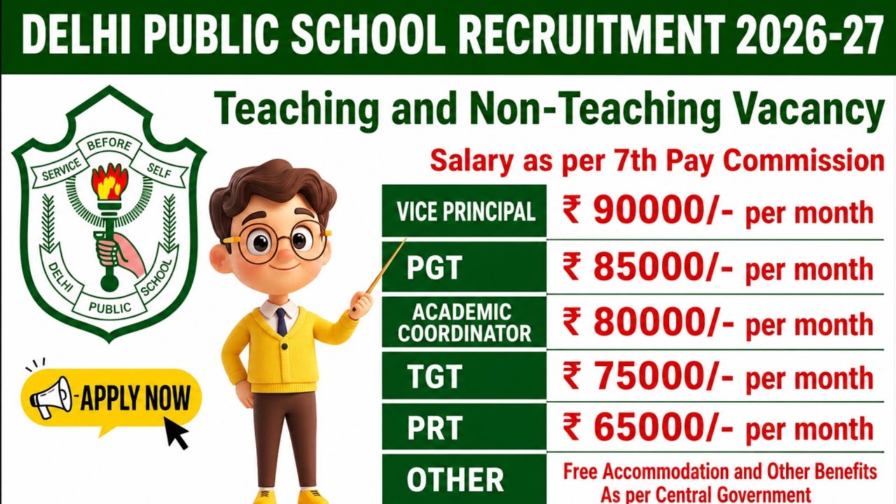 DPS Teacher Vacancy 2026 #dpsvacancy #dpsteacherjob #pgtjob #tgtjobs #prtjobs #teacherjobs 