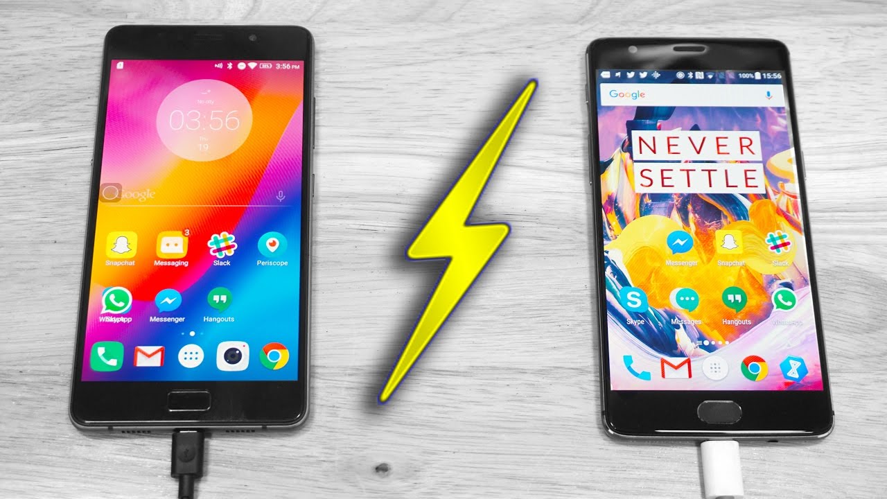 OnePlus 3T Dash Charge vs Lenovo P2 Rapid Charge - What's Faster?