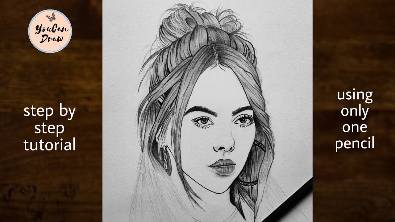 Pencil Sketch of Billie Eilish step by step | Billie Ellish Drawing | Drawing Tutorial |YouCanDraw