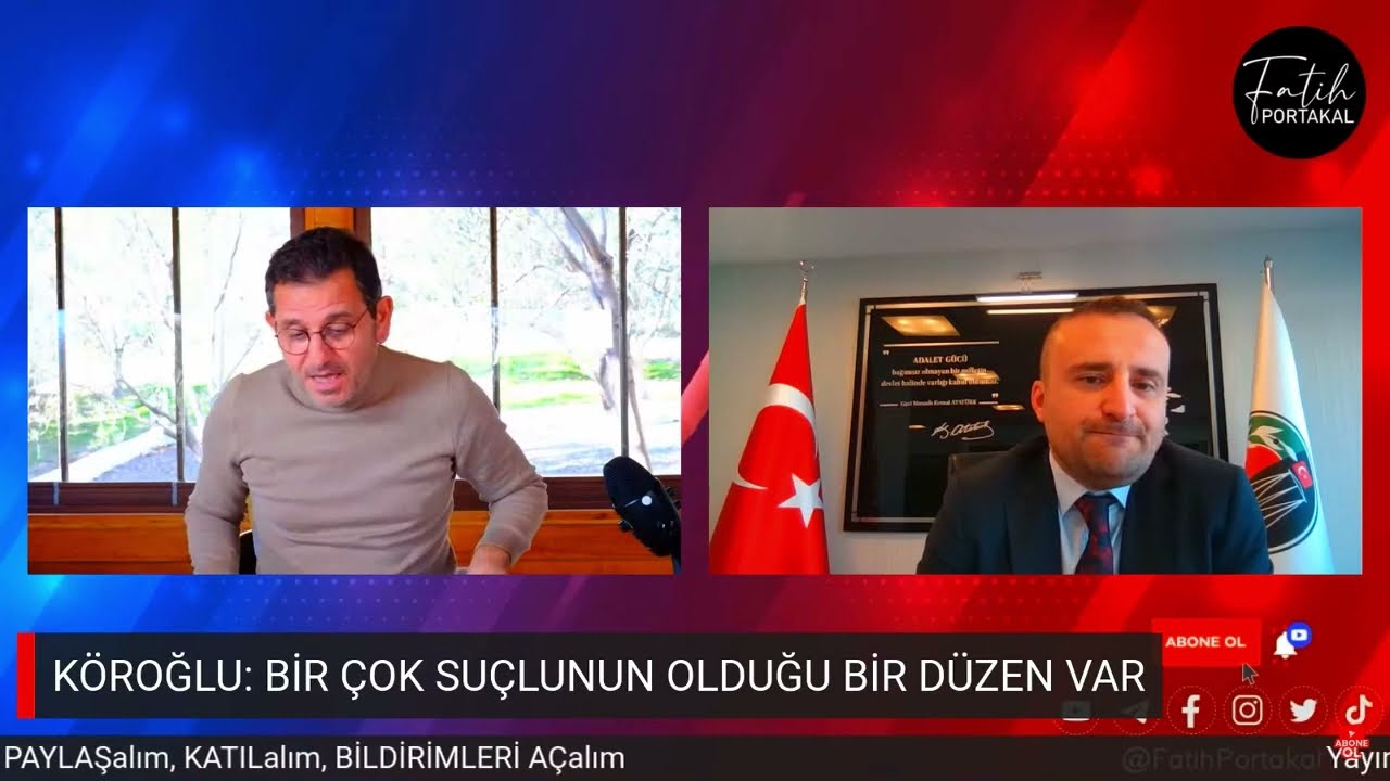 Ankara Barosu Başkanı Av. Mustafa Köroğlu Fatih Portakal deprem özel yayınına katıldı.