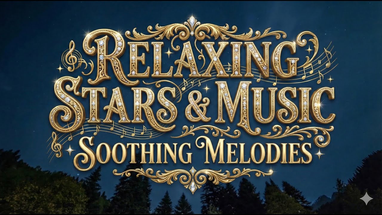 Relaxing Stars & Music ✨ Soothing Melodies for Deep Sleep, Stress Relief & Meditation