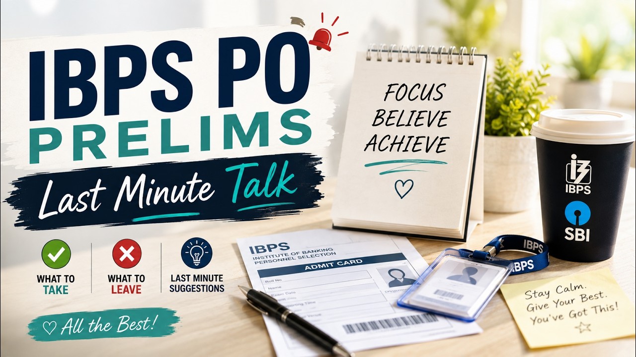 IBPS PO Prelims Tomorrow? Watch This Before Going to the Exam Centre!