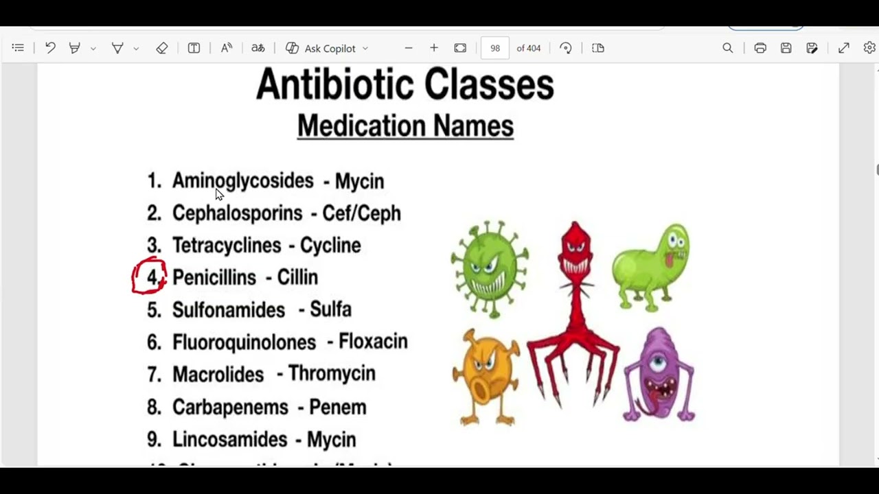 شرح Antibiotics عضوية وزاري مرحلة رابعة