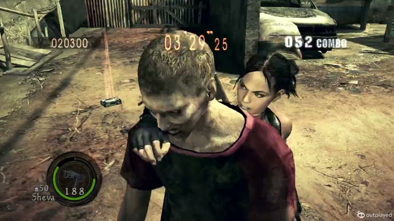 re5 ss rank with sheva(BSAA) public assembly mercs mode