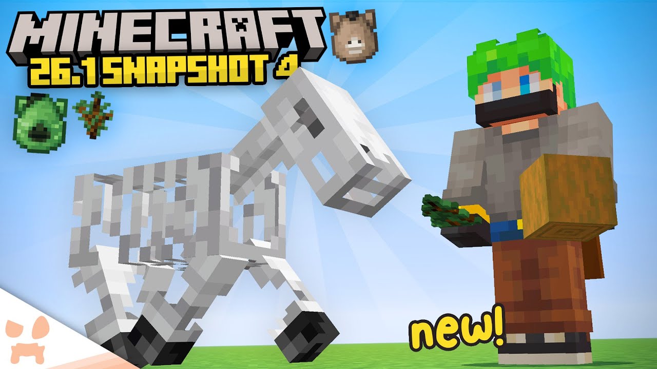 BABY HORSE OVERHAUL + NEW SPRUCE WOOD TEXTURE ADDED TO MINECRAFT! (26.1 snapshot 4)