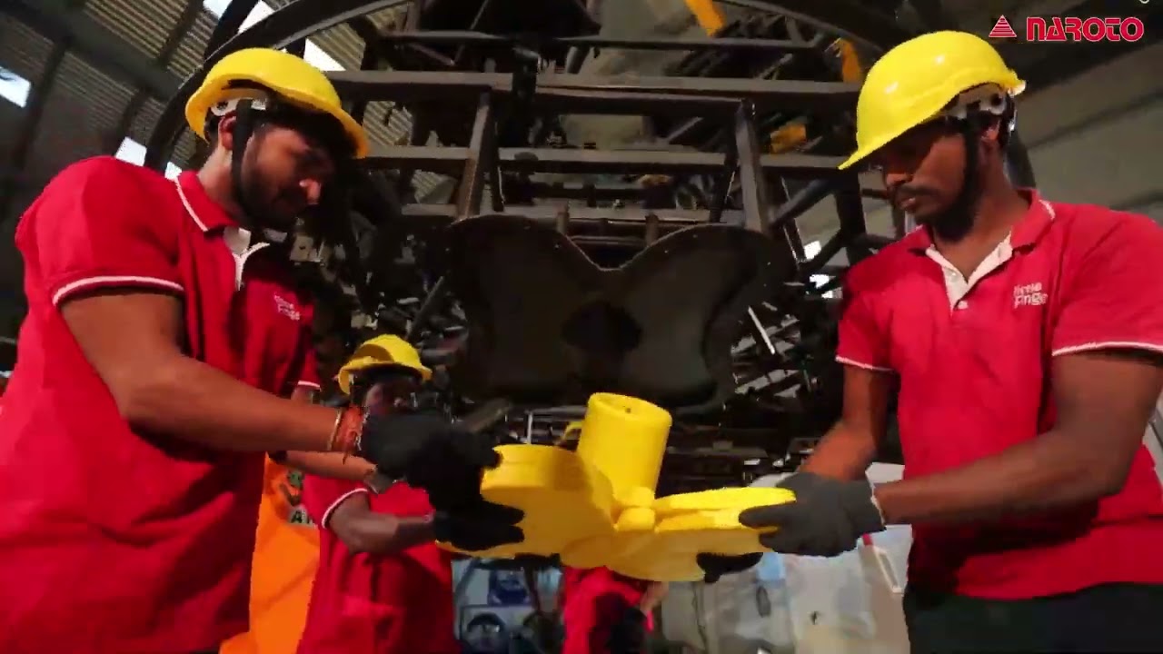 The ROTOCUBE - Rotomoulding Machine to produce various Playground Articles