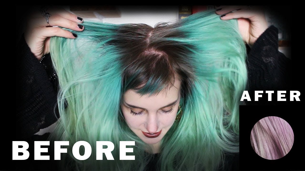 How to: GET RID OF GREEN HAIR without bleach | Manic Moth