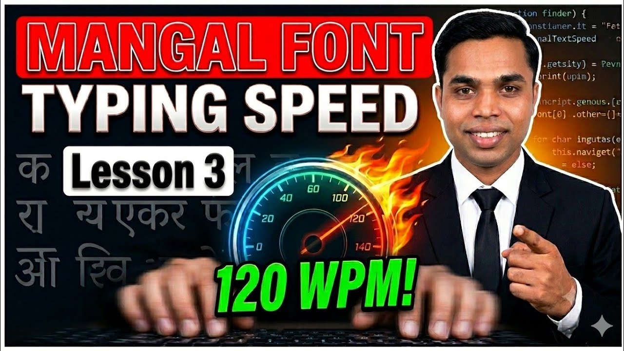 Mangal Font Typing Speed Lesson 3 By Mukesh Sir @technicalmukeshrajtech