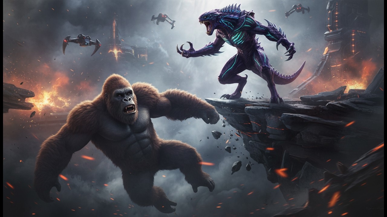 The Moment Kong Falls Into The Abyss: A Deadly Battle vs Krakos