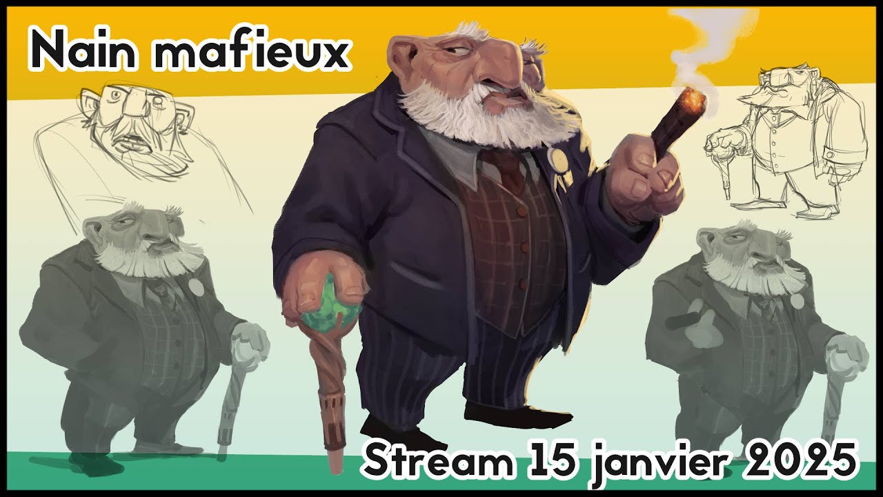 Design et rendu d'un nain mafieux (Mythrium)