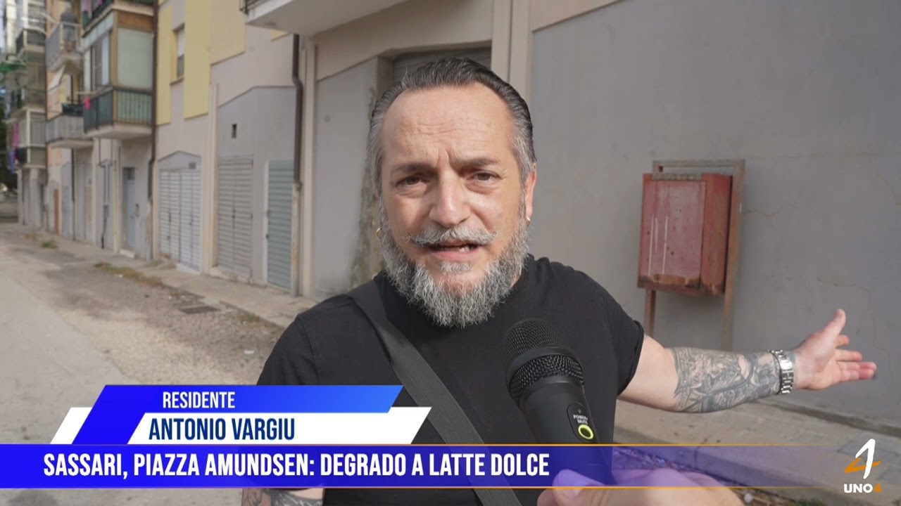 Sassari, piazza Amundsen: degrado a Latte Dolce