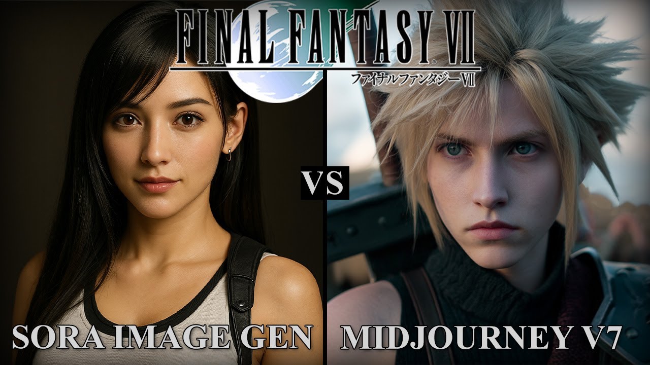 Final Fantasy VII Characters in Real Life - Sora vs MidJourney v7