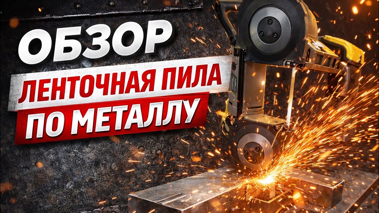Распаковка и ОБЗОР ленточной пилы по металлу | Реальный тест в мастерской Hanskonner HBS14127M