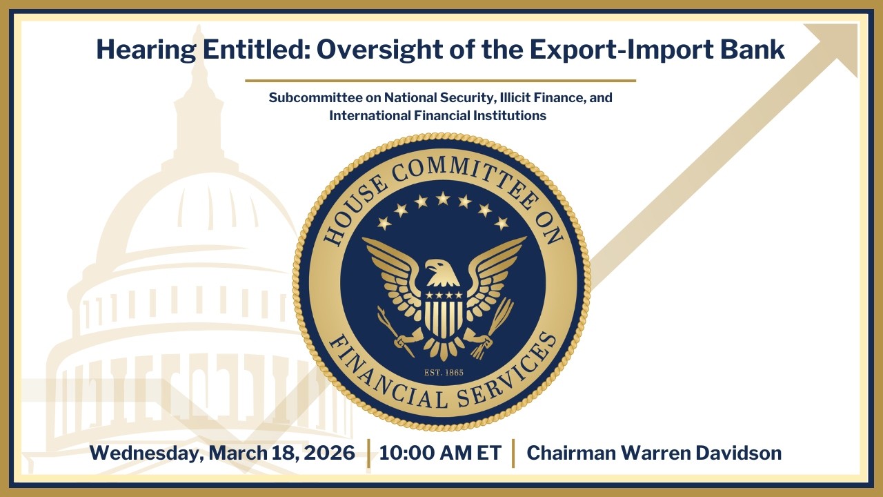 Hearing Entitled: Oversight of the Export-Import Bank