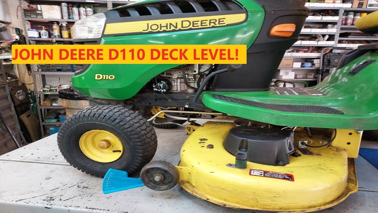 Процедура выравнивания деки John Deere D110! Аналогичные модели!