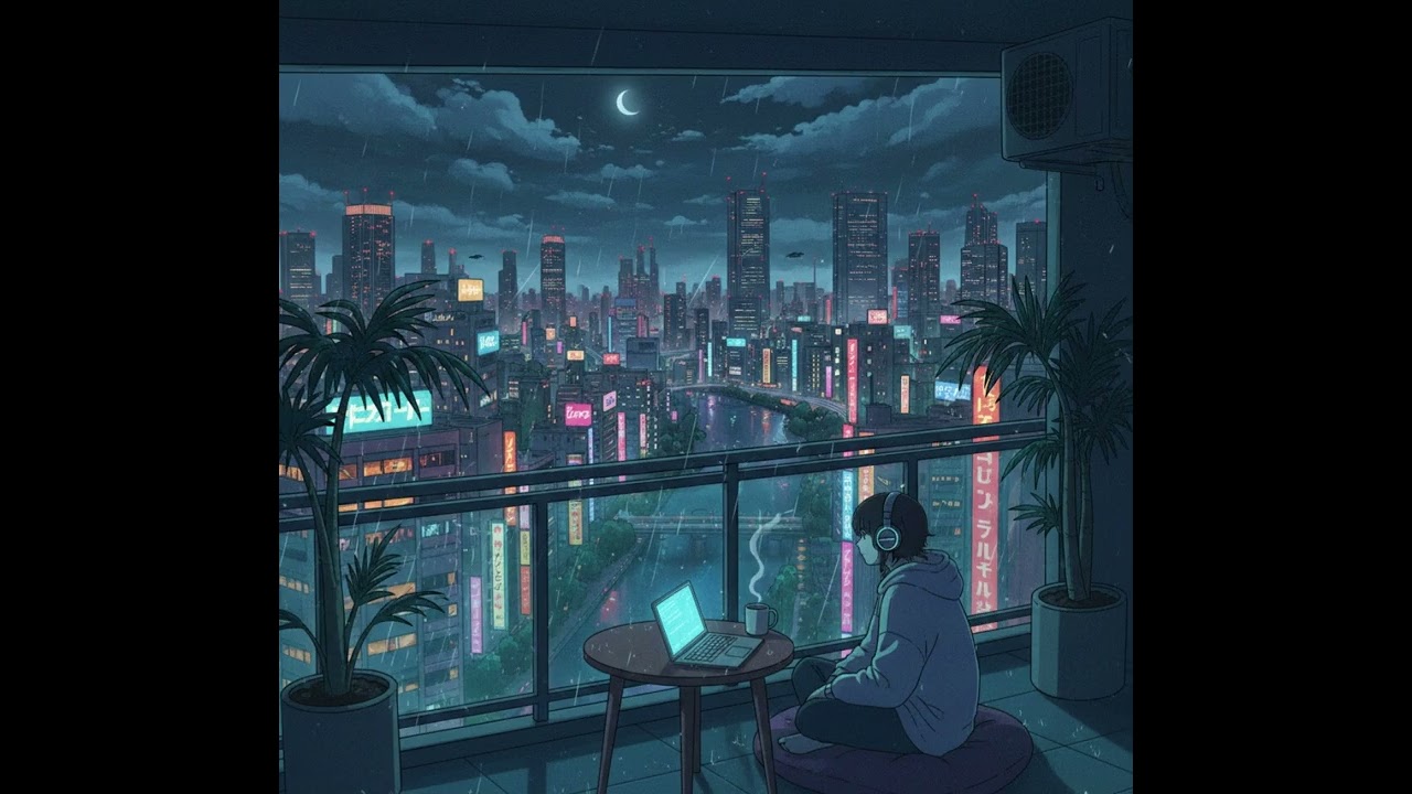 Cozy Lofi Jukebox - Blue City Balcony Beats — Upbeat Lofi for Focus, Study, and Nighttime Relaxation