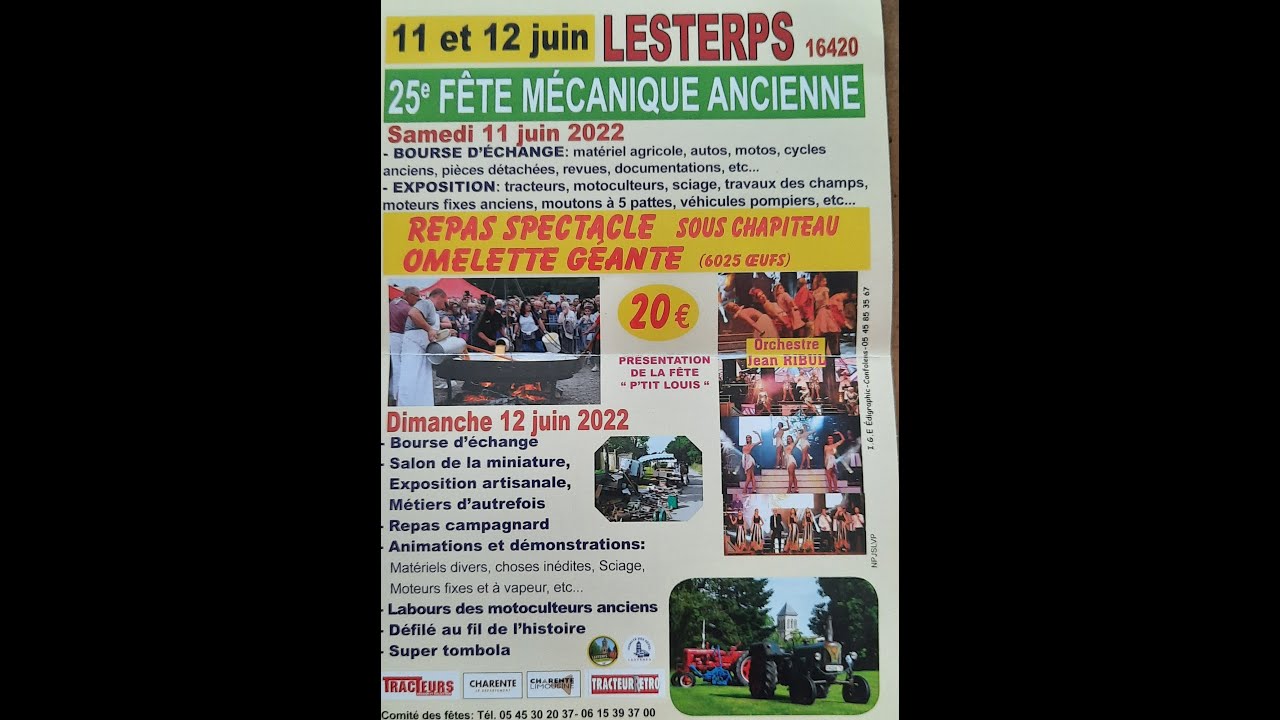 Reportage sur le rassemblement de voitures, tracteurs et motoculteurs anciens à Lesterps 2022