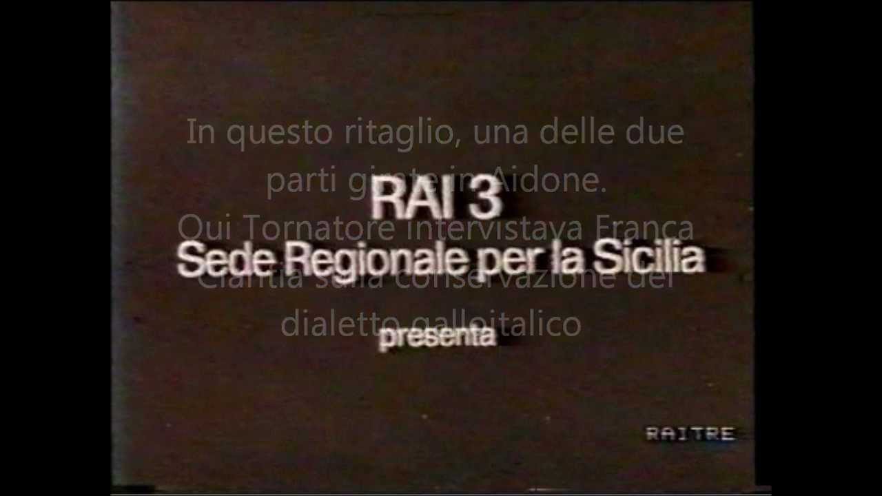 Intervista sul galloitalico.1. Aidone 1982