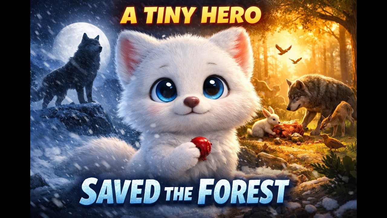 A Tiny Fox Saved the Whole Forest | The Kindness of Milo 🦊❄️ | Emotional Animated Story#babyanimal
