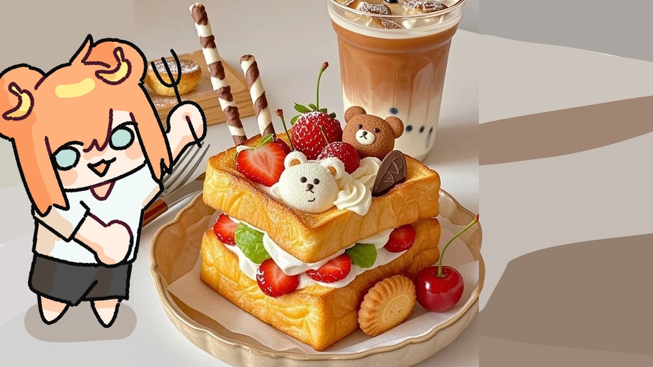 happy bear sweet toast sketching / live 114