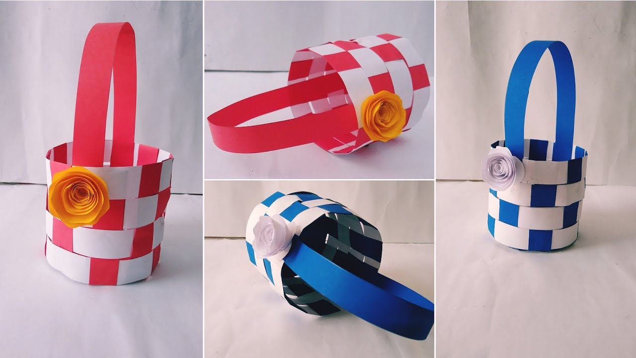 How To Make A Paper Basket | Beautiful Paper Basket | Easter Basket | Paper Crafts