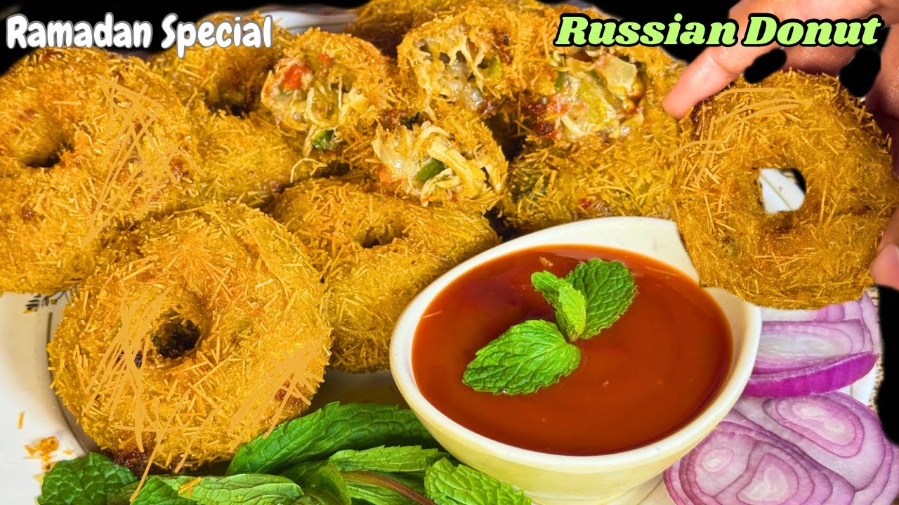 Chicken Russian Donut|Chicken Stater|Ramadan Iftar Special|Russian Kabab|Chicken Cheese Cutlet Recip