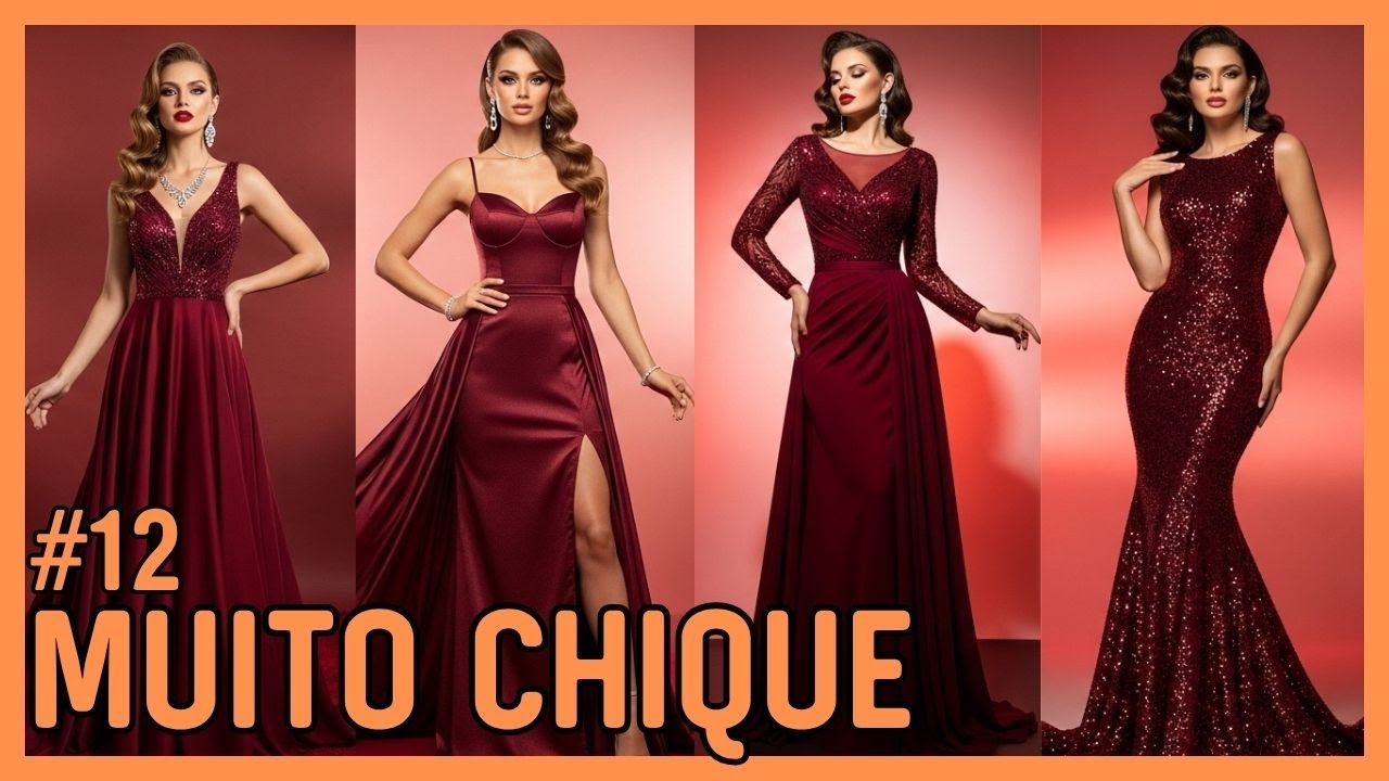 30 Ideias de vestidos vermelho vinho para festas