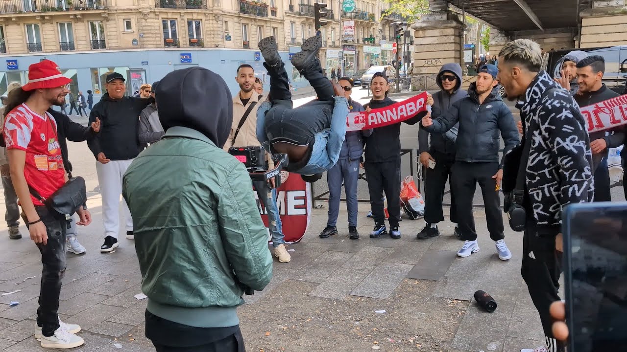 Annaba Ultras Filming at Barbès | Ultras d’Annaba en vidéo, Paris Apr 17, 2025