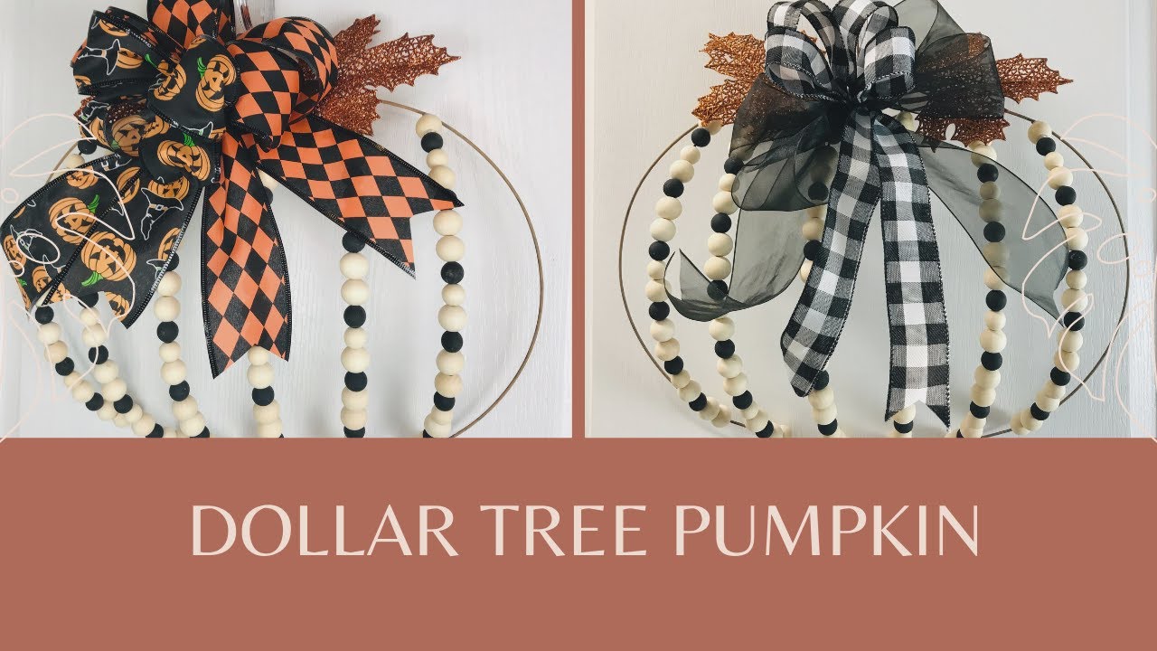 2 Dollar Tree Pumpkin Frame Wreath DIY 🍂