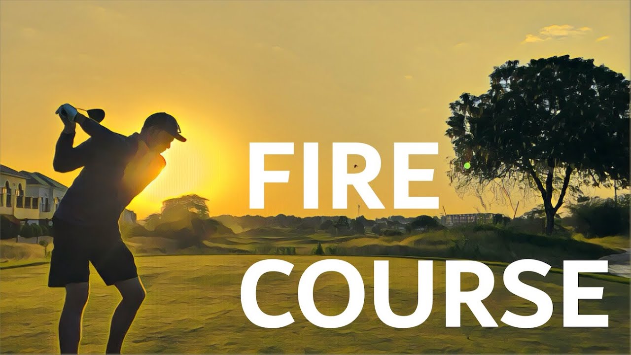FIRE COURSE DUBAI // Jumeirah Golf Estates // Fore to Four on Fire!