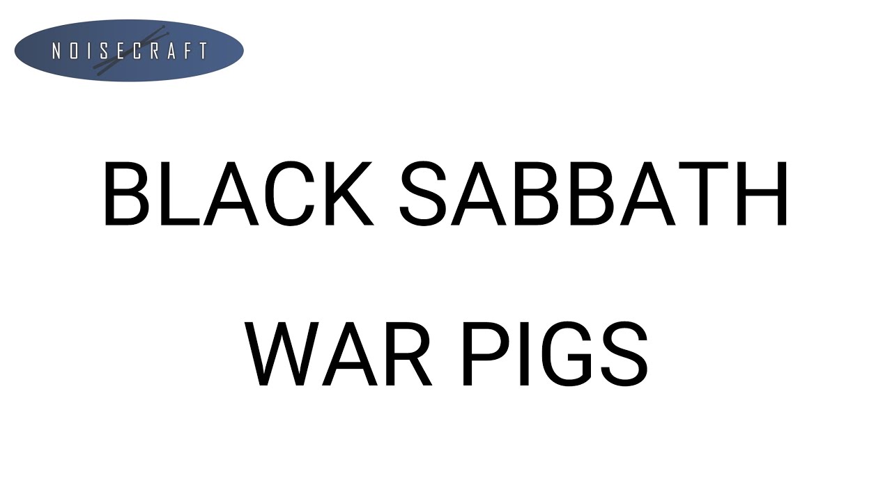 Black Sabbath - War Pigs Drum Score