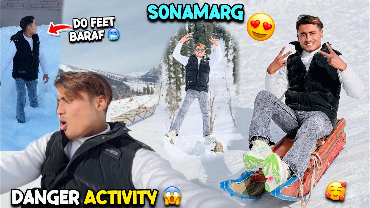 Kashmir Sonamarg Glacier 🥶2 Feet Baraf Itna Khubsurat 😻Adventure ￼￼🔥