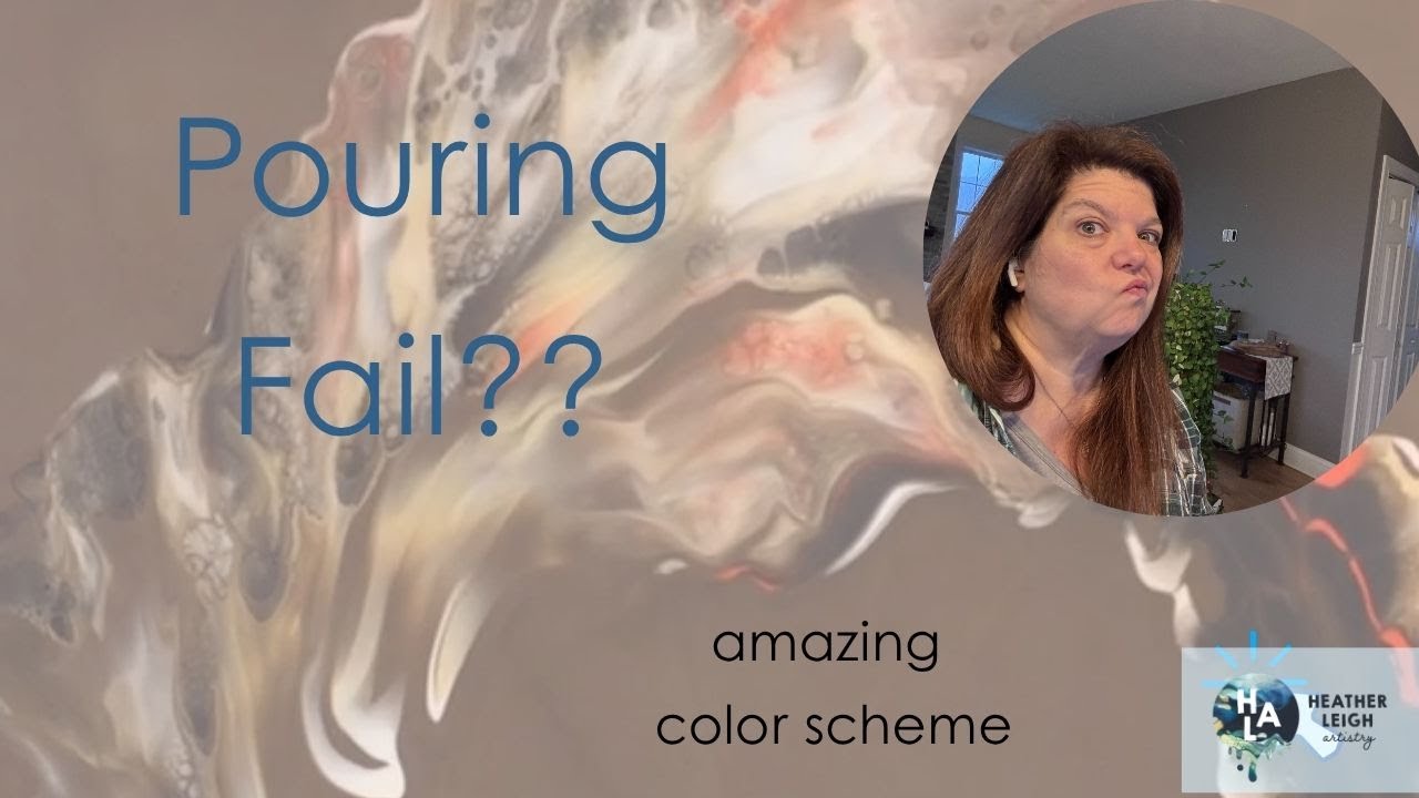 Paint Pouring Fail?? Ruined or would you keep it? #fallcolors #enso #fluidart