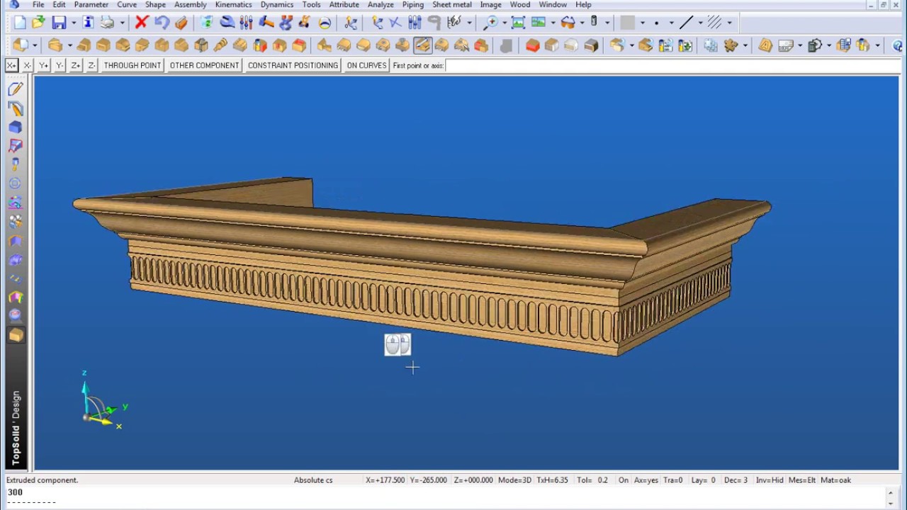 topsolid v6 extrude multicomponent