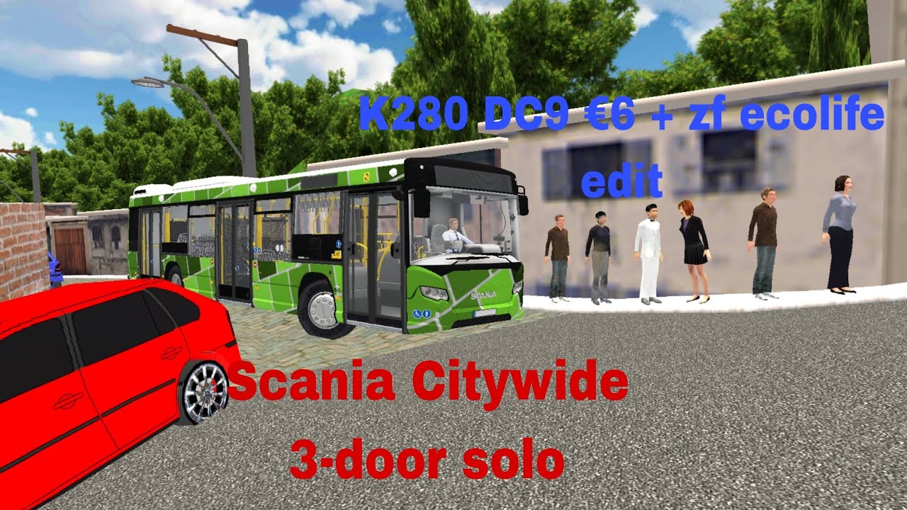 pbsc Scania Citywide 3-door(K280 DC9 €6 + zf ecolife edit)(1K special💙) mod | Map:Morro Alto v1.1