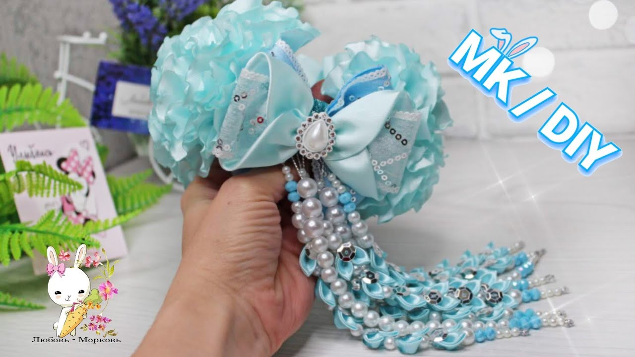 👉 Оцените! Божественное УКРАШЕНИЕ на пучок / МК Канзаши DIY Nbeads.com